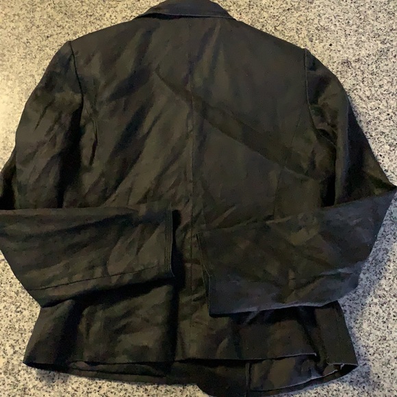 Villager black blazer with 1 front button, two front pockets. Lightly worn. - Picture 3 of 5